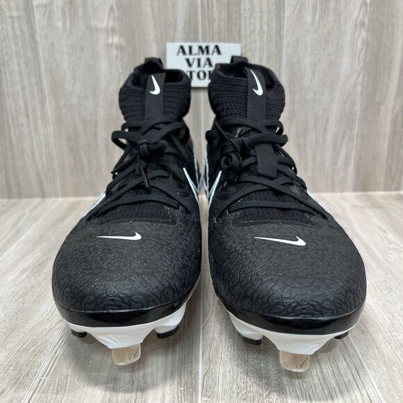 Nike Alpha Huarache NXT ‘Black White’ Baseball Cleats New DJ6517-001 Men's sz 13 - Picture 3 of 8